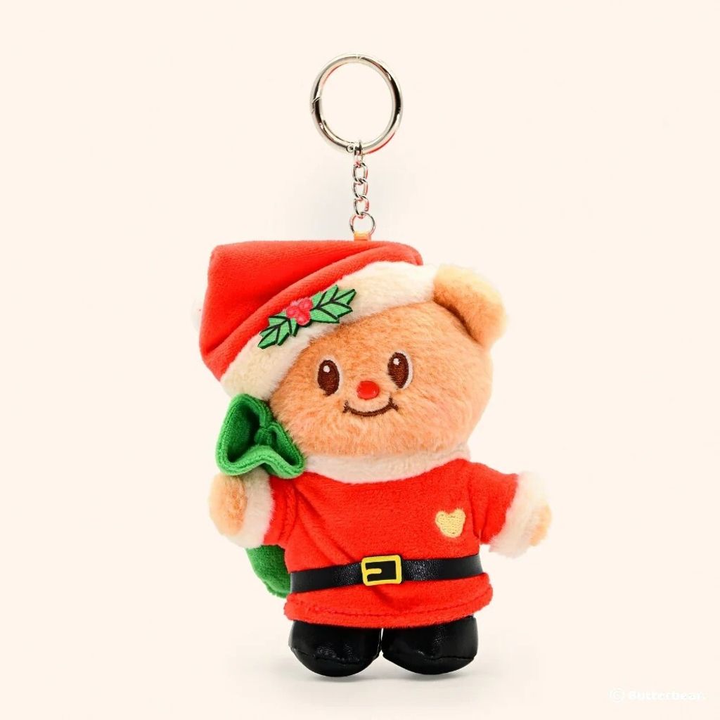 santa bear keychain