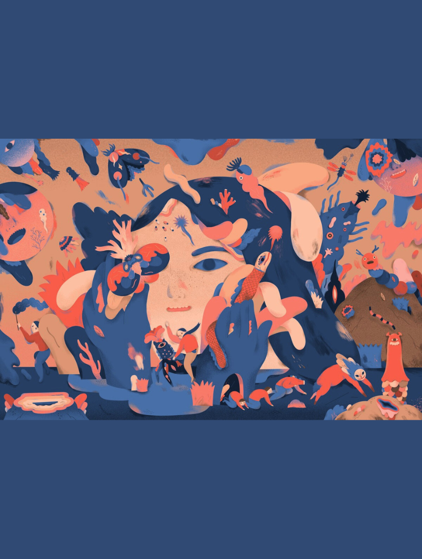 mojocoffee packaging side illustration川貝母Inca Pan (@inca817)