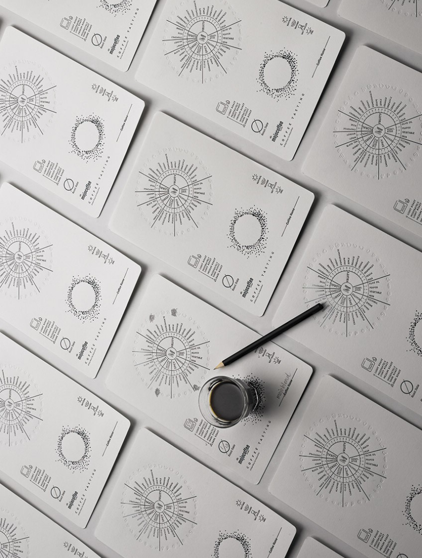 mojocoffee retail coffee bag layout and typography, Red Dot Design Award 2017