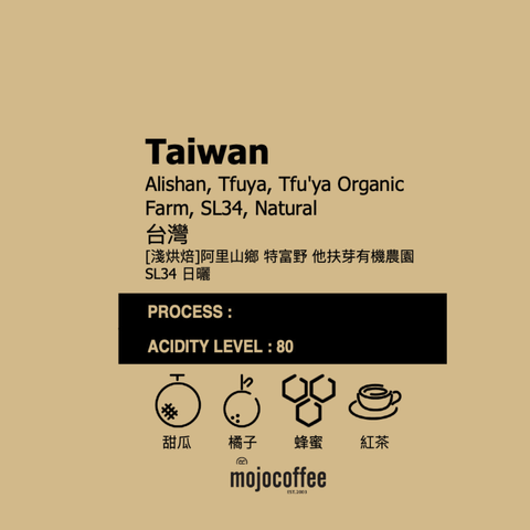 淺  台灣 阿里山鄉 特富野 他扶芽有機農園 SL34 日曬