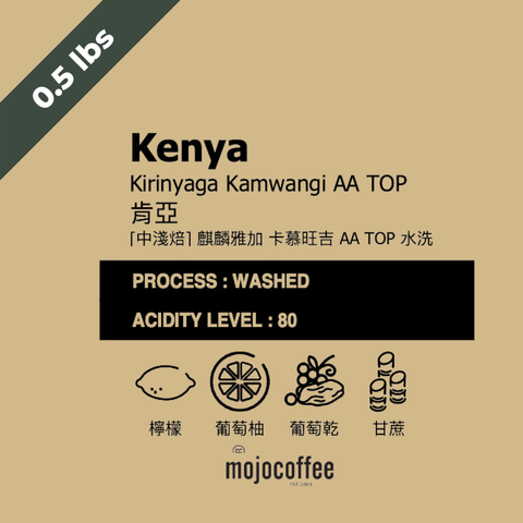 2026020106001 _ 肯亞 麒麟雅加 卡慕旺吉 AA TOP 水洗 咖啡豆半磅