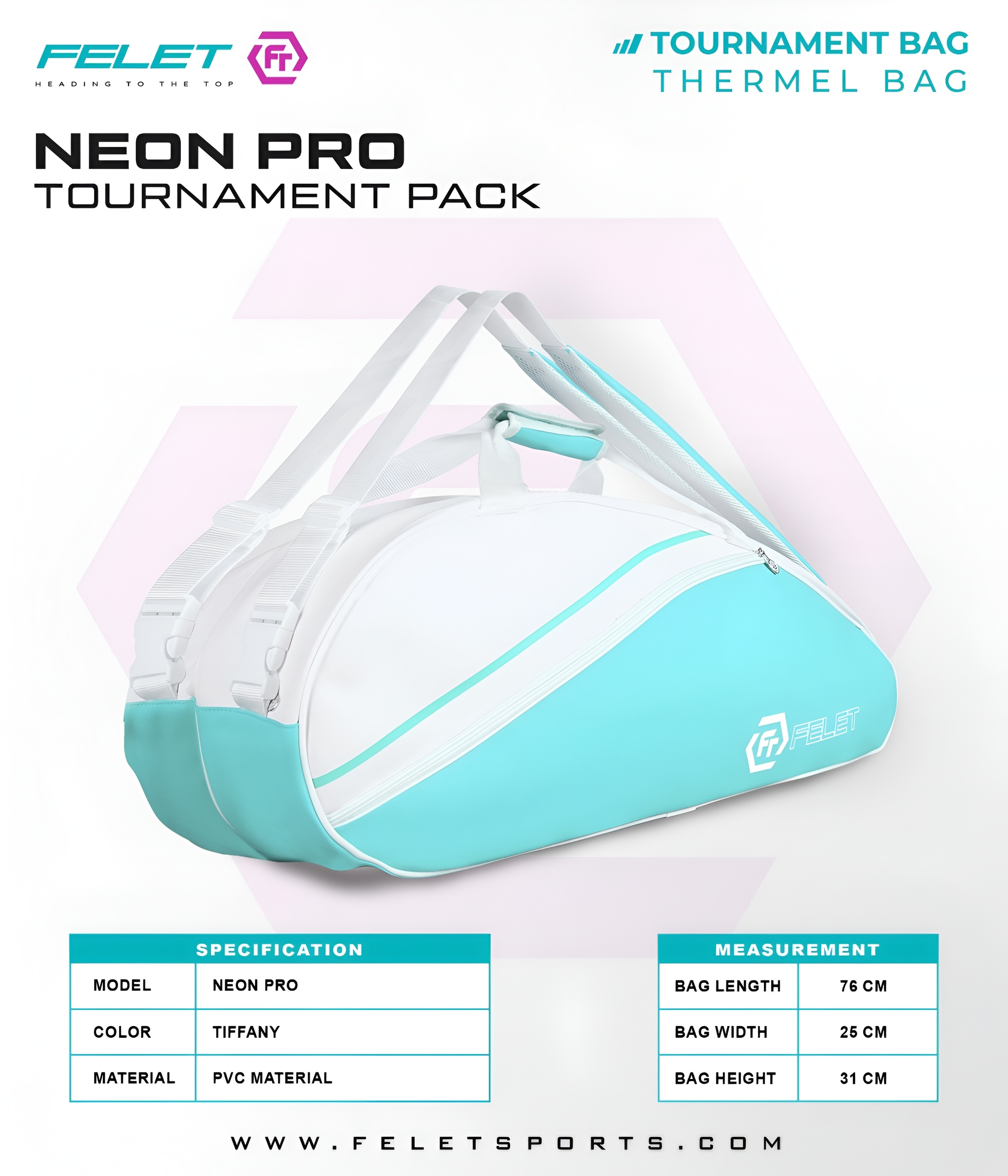felet neon bag turquoise