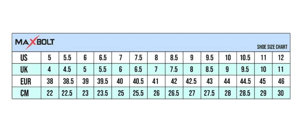 tour pro size chart