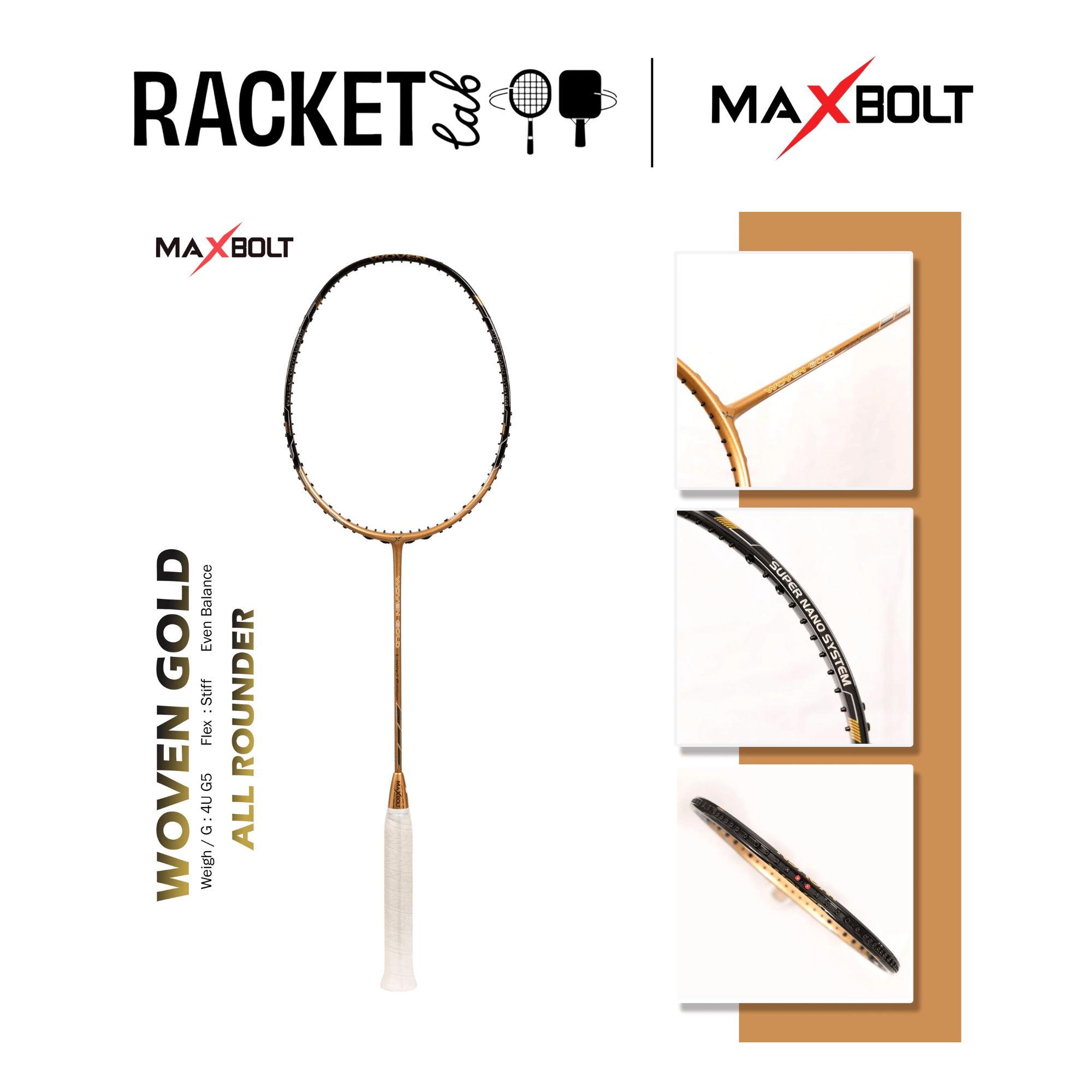 maxbolt woven gold