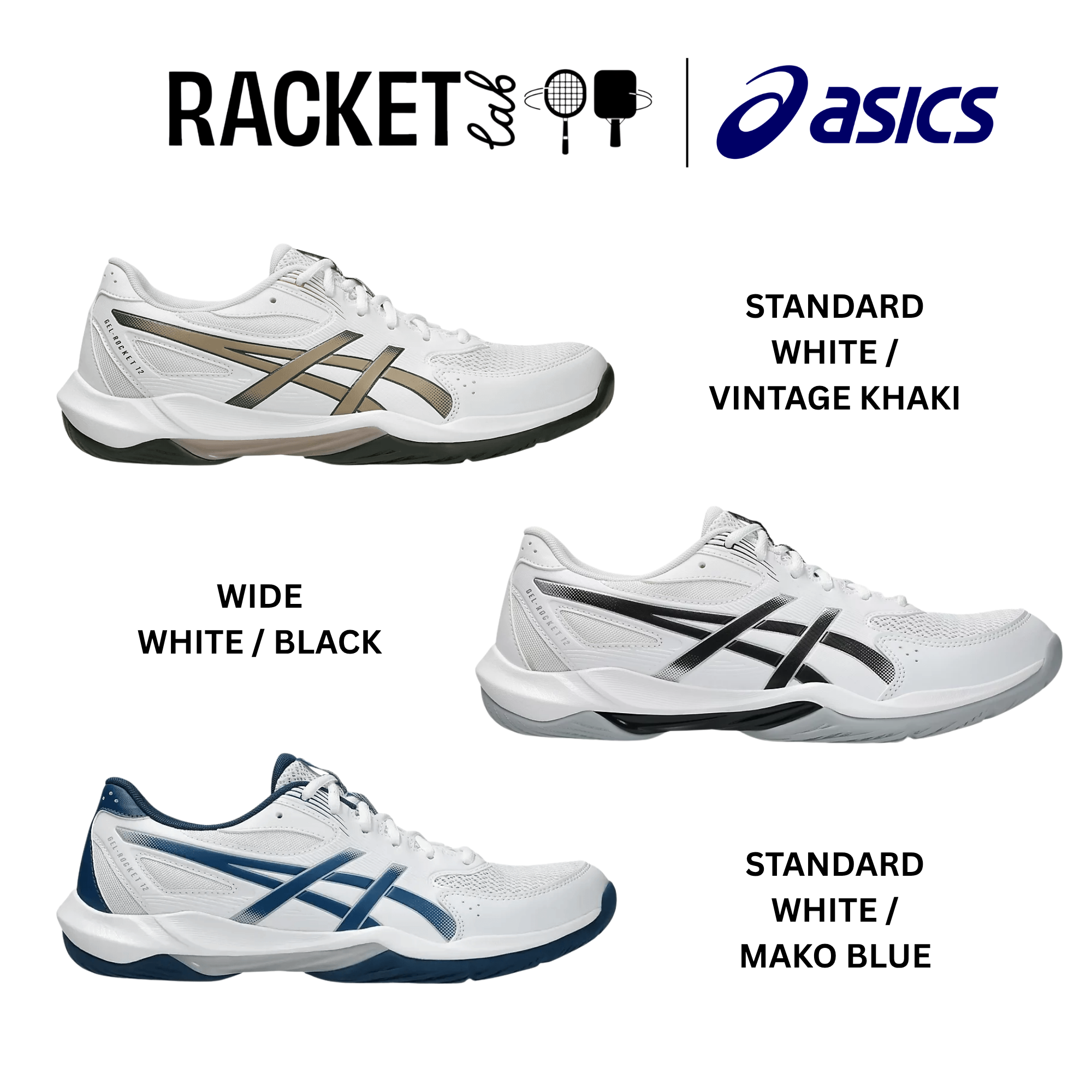 asics gel rocket 12 collage