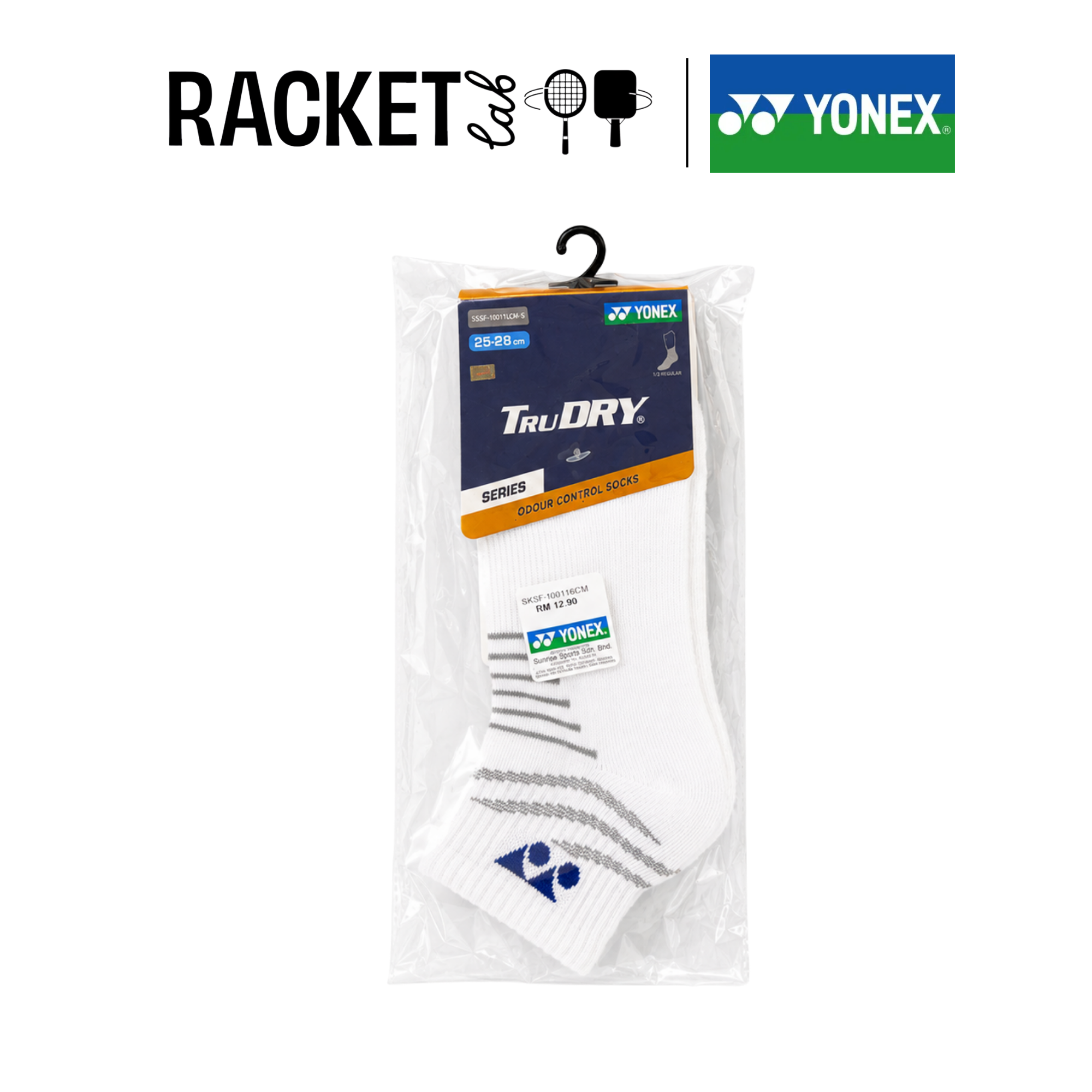 yonex socks low cut white grey