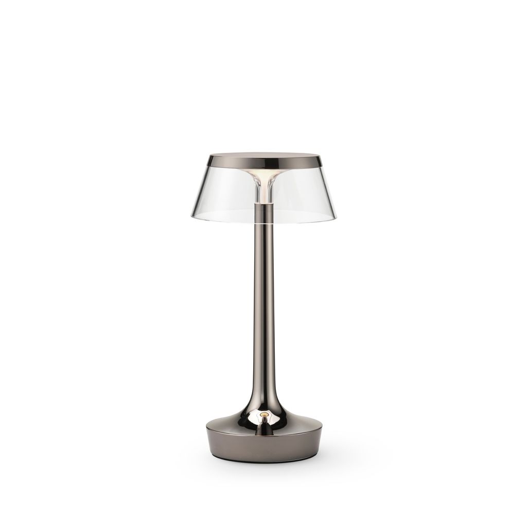 Flos-Pim-Image-Luminaire-Table-Bon_Jour-Unplugged-with_Crown-Black_Chrome