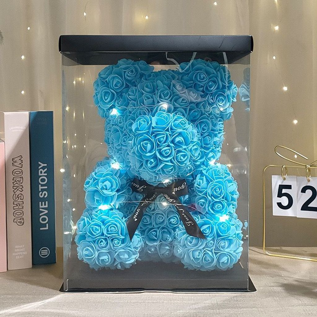 Rose Bear- Sky Blue