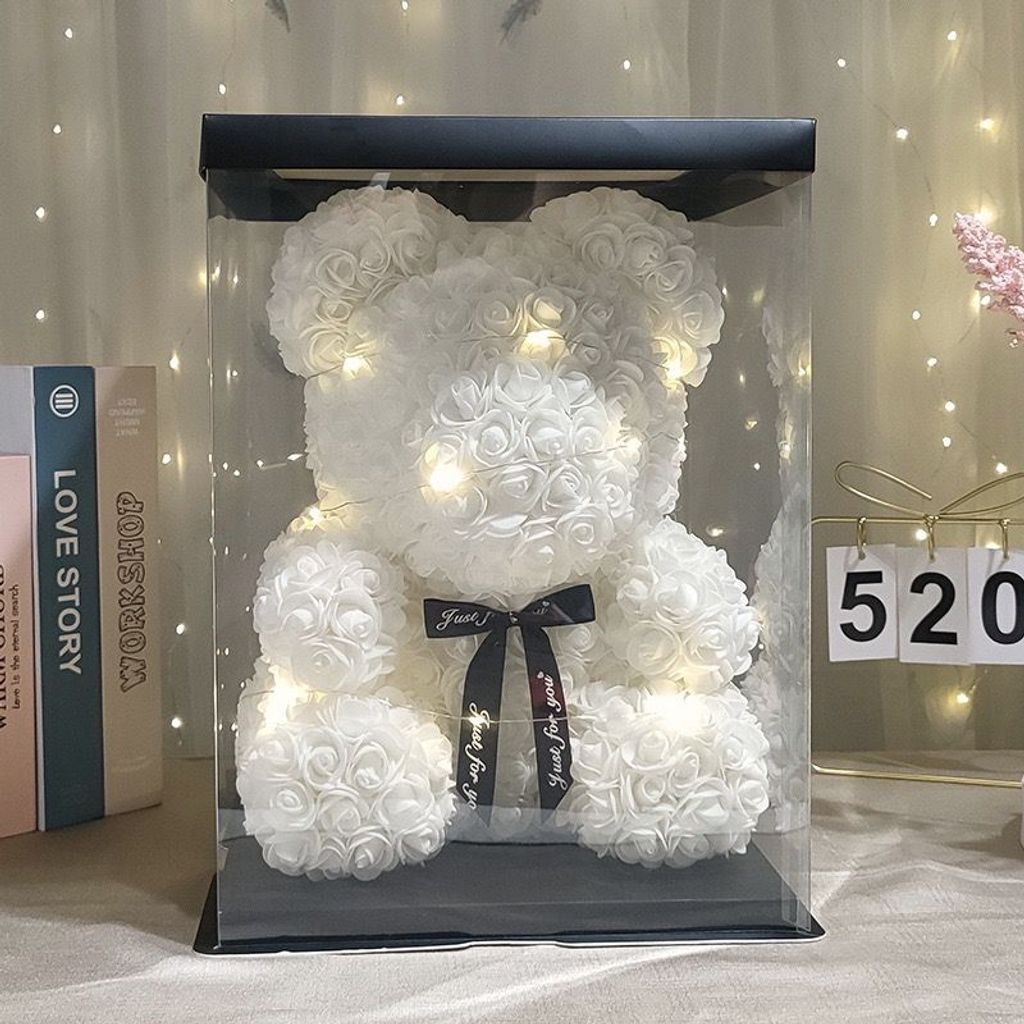 Rose Bear- White