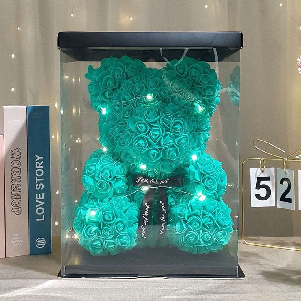 Rose Bear- Aqua