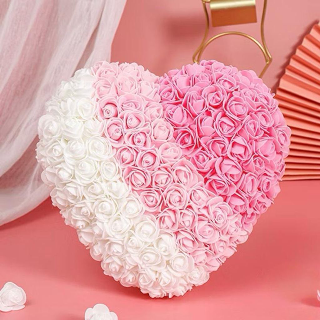 Rose Heart- Tricolour Pink