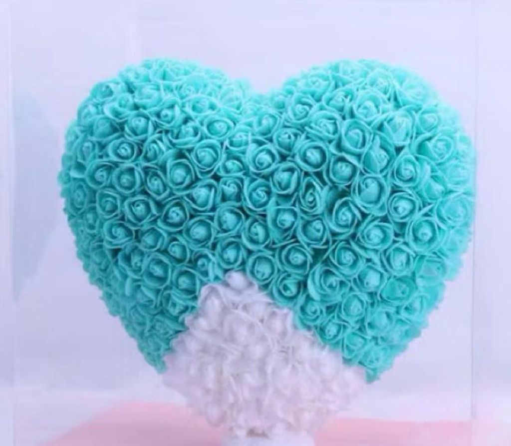 Rose Heart- Dual Colour (aqua)