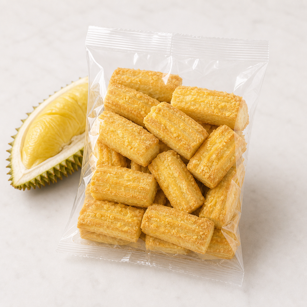 Durian Crispy Biscuits available from Myfruit KL and PJ