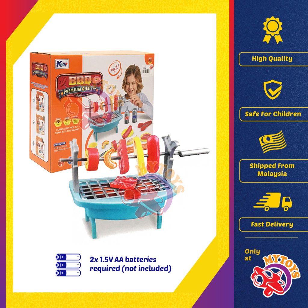 MYTOYS Mini BBQ Barbecue Grill Set and Food with Battery Operated Light and  Sound Pretend Play Toys for Kids – MYTOYS2U - BEST ONLINE RETAIL TOY STORE  & AFFORDABLE WHOLESALE TOYS MALAYSIA