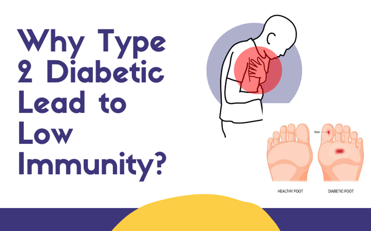 Why Type 2 Diabetes leads to low immunity?