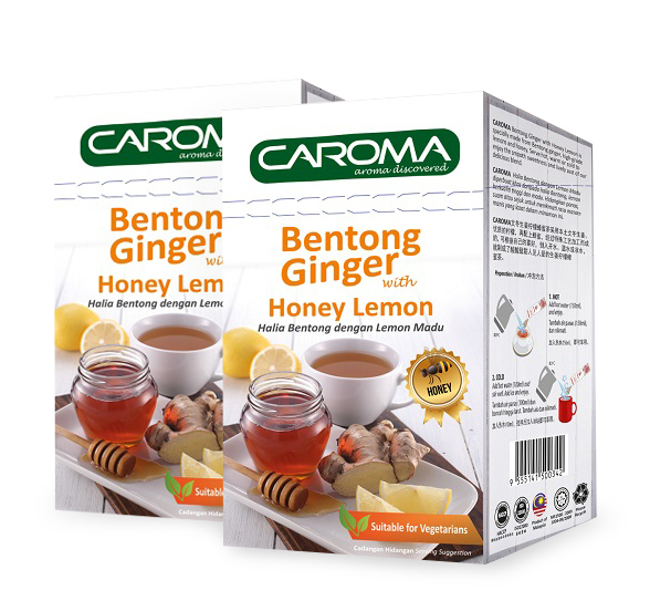 Caroma Bentong Ginger Tea with Honey Lemon 2 Boxes (10 sachets x20g)