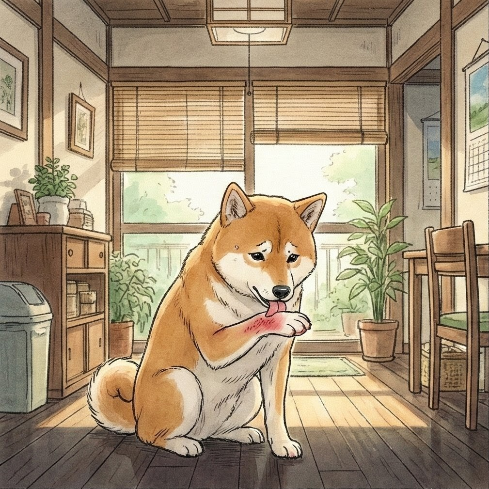 毛孩皮膚癢、柴犬頻繁舔腳紅腫，警惕地板清潔劑化學殘留導致過敏