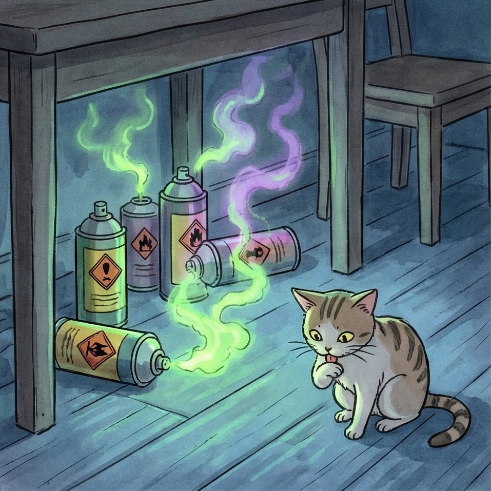 合成驅蟲噴霧化學殘留對家中的貓咪與寵物健康造成潛在威脅