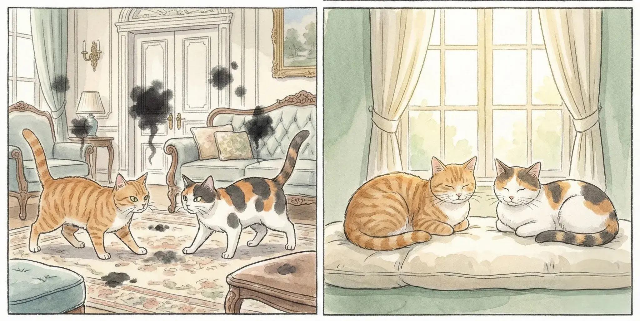 多貓家庭衝突怎麼辦？貓咪哈氣打架的救星：專業氣味管理與寵物除臭指南