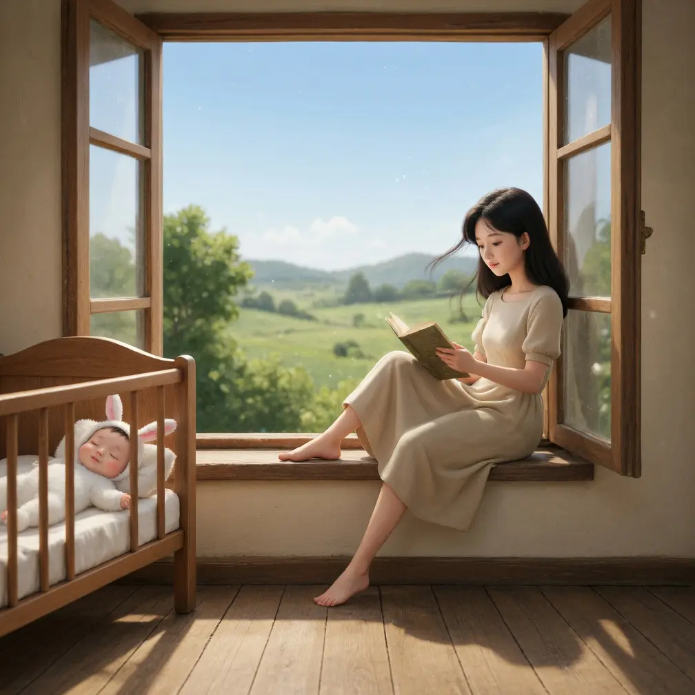 happy-sleeping-baby-in-clean-indoor-air-harmony-with-nature-and-technology