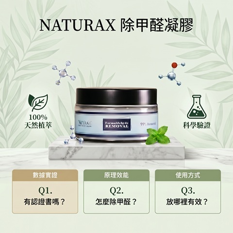 FAQ淨立方NaturaX除甲醛凝膠