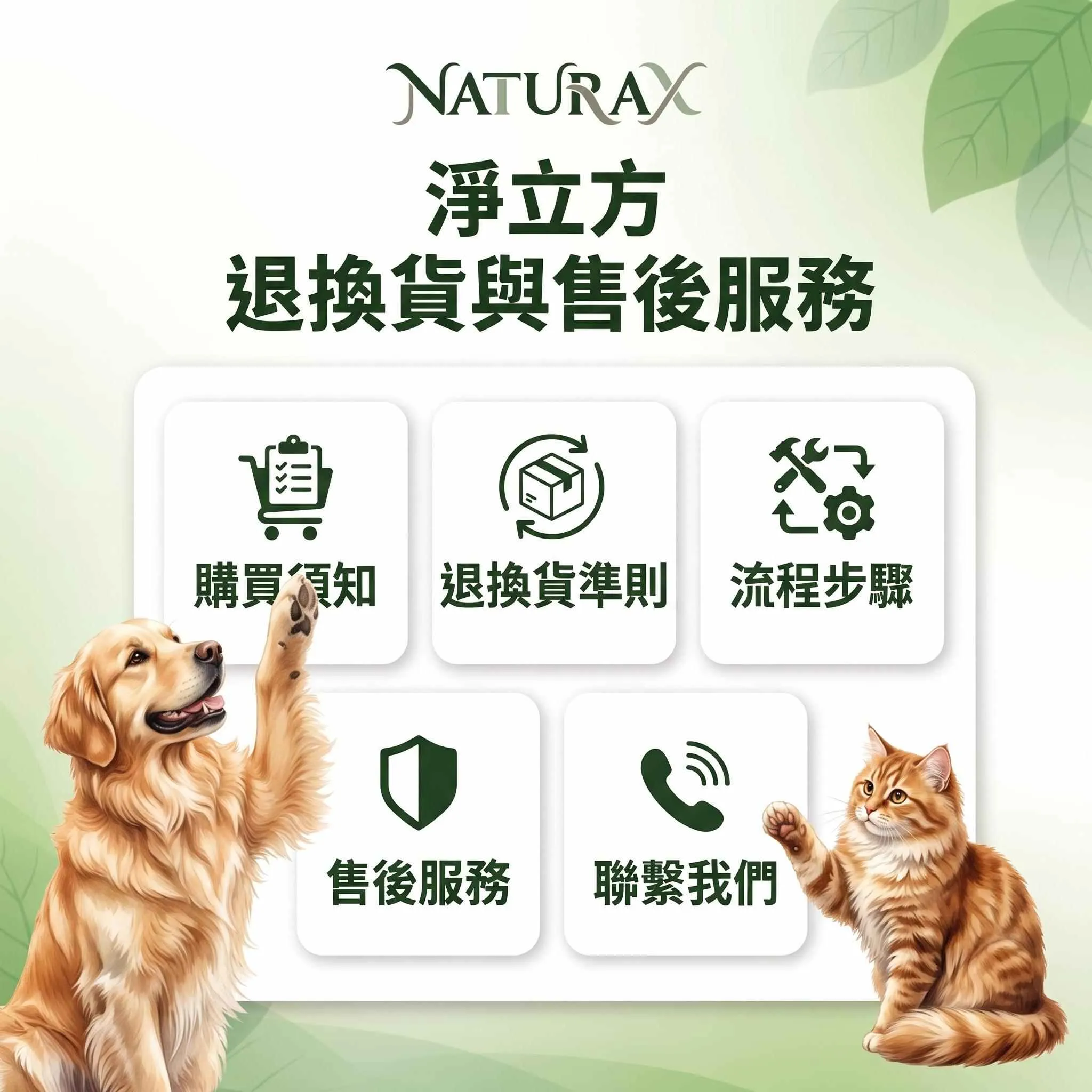 退換貨政策與售後服務