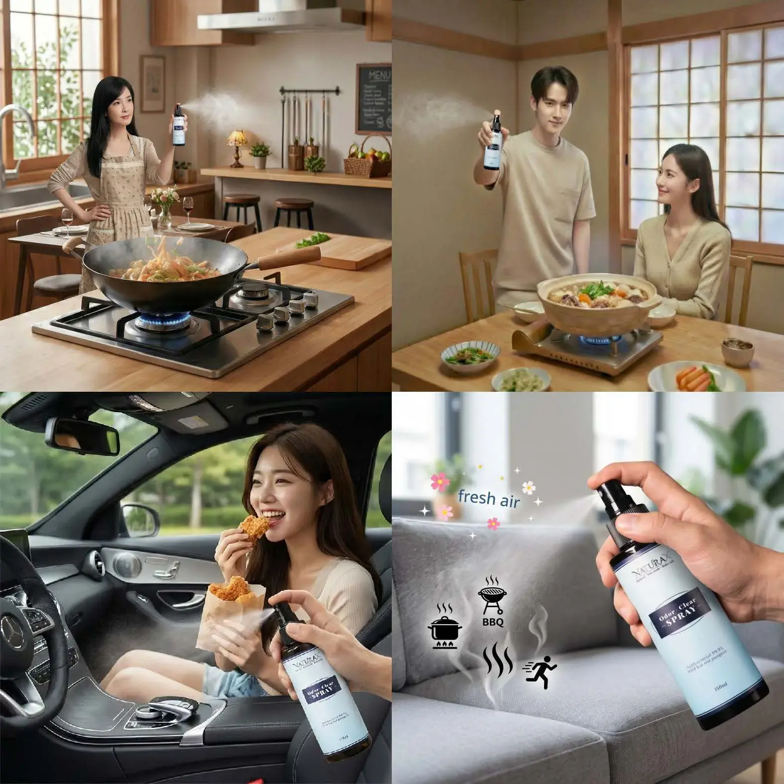 NaturaX 隨身除臭抑菌噴劑於車內、出國旅行、辦公與公共場合等隨行情境使用