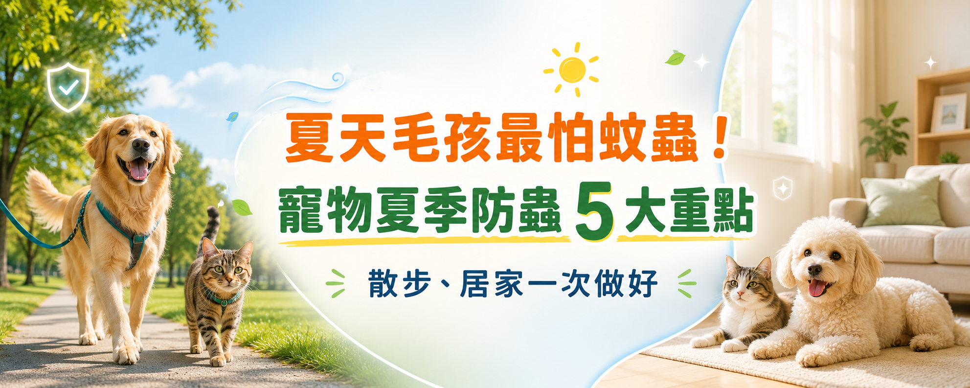 夏天毛孩最怕蚊蟲！寵物夏季防蟲 5 大重點，散步、居家一次做好