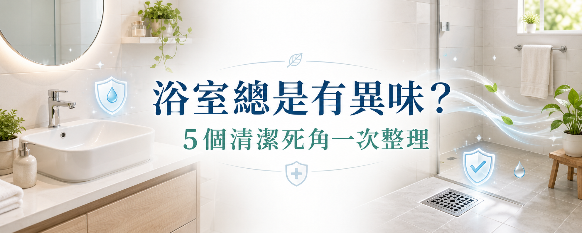 浴室總是有異味？5 個容易忽略的清潔死角