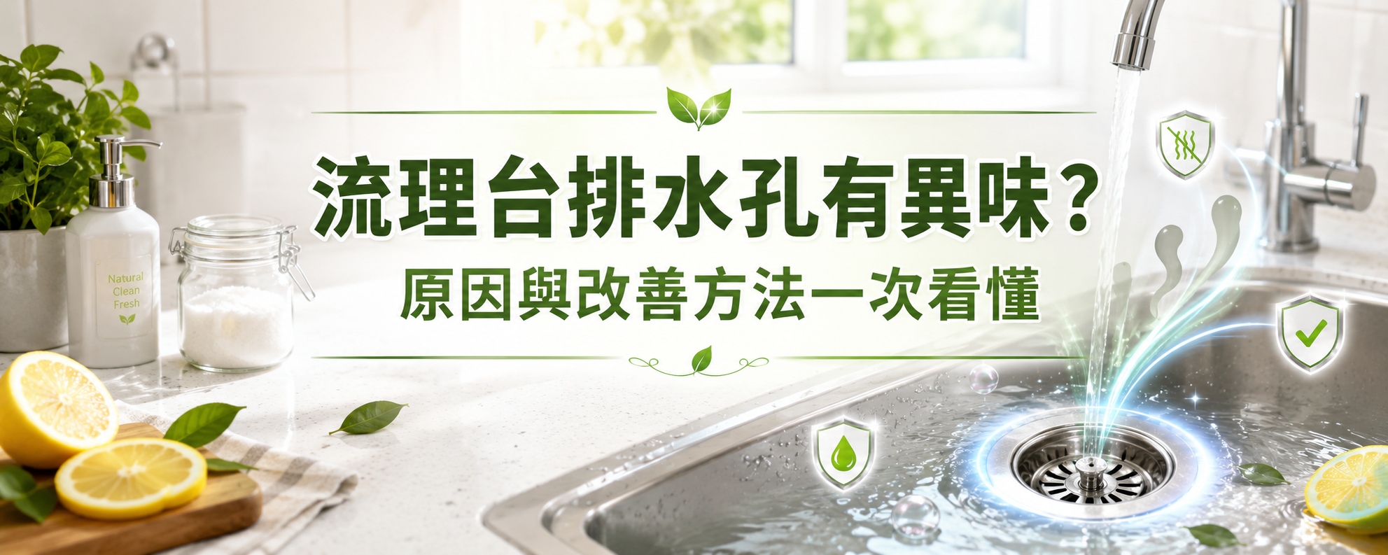 流理台排水孔為什麼容易有異味？原因與改善方法一次看懂