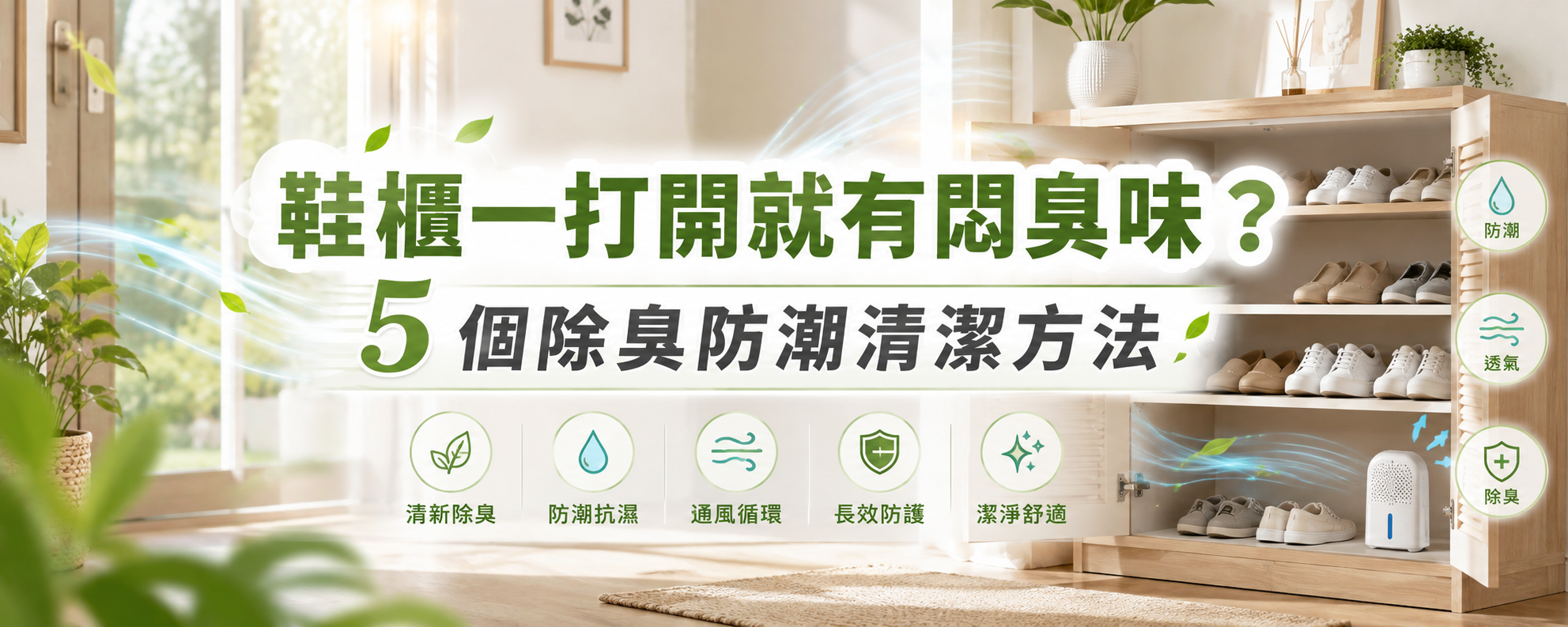 鞋櫃一打開就有悶臭味？5 個除臭、防潮與清潔方法
