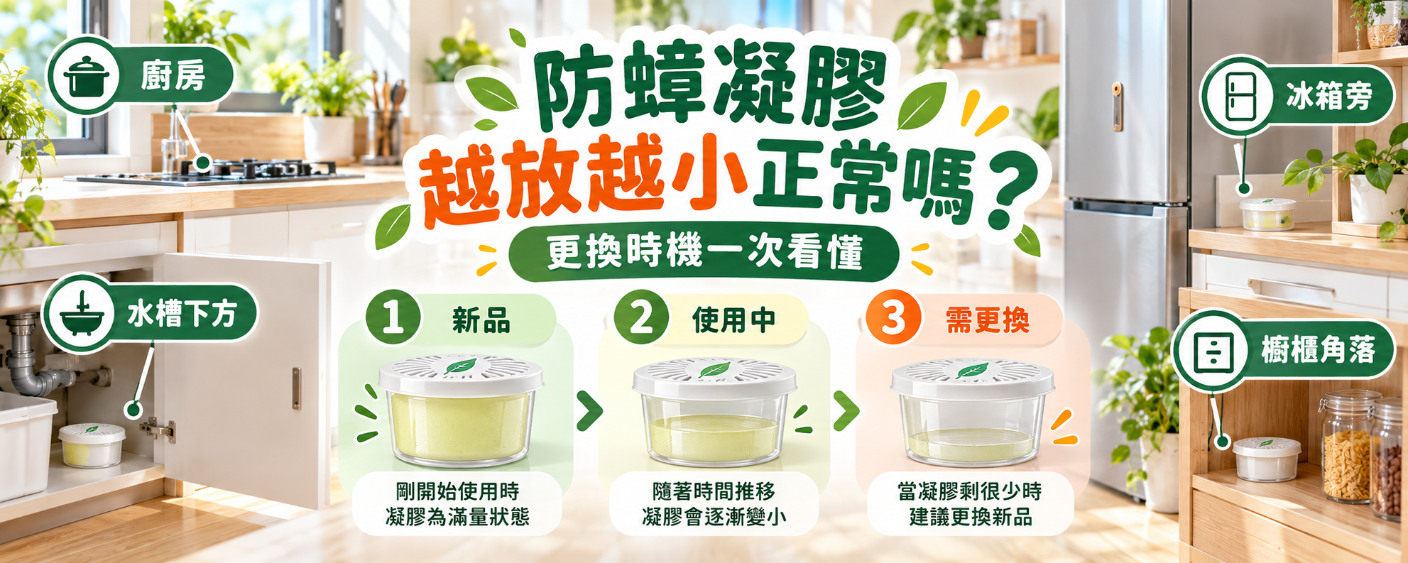防蟑凝膠越放越小正常嗎？從大小變化判斷什麼時候該更換