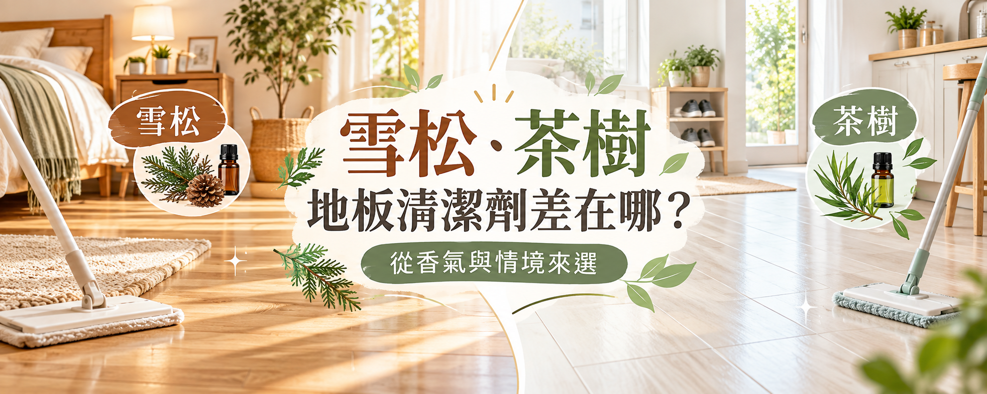 雪松、茶樹地板清潔劑差在哪？從香氣與居家使用情境來選