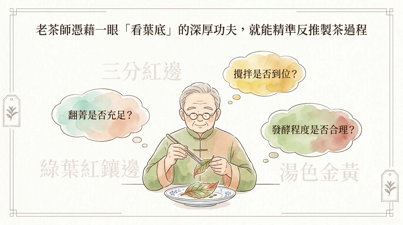 從葉底到茶湯：用顏色判斷烏龍茶