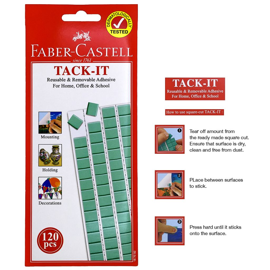 1570368aFab-Tac, Faber Castell Tack-it Reusable and Removable Adhesive 120 pcs, Dermatologically Tested - Set of 3, Faber Castell, Tack-l.jpg