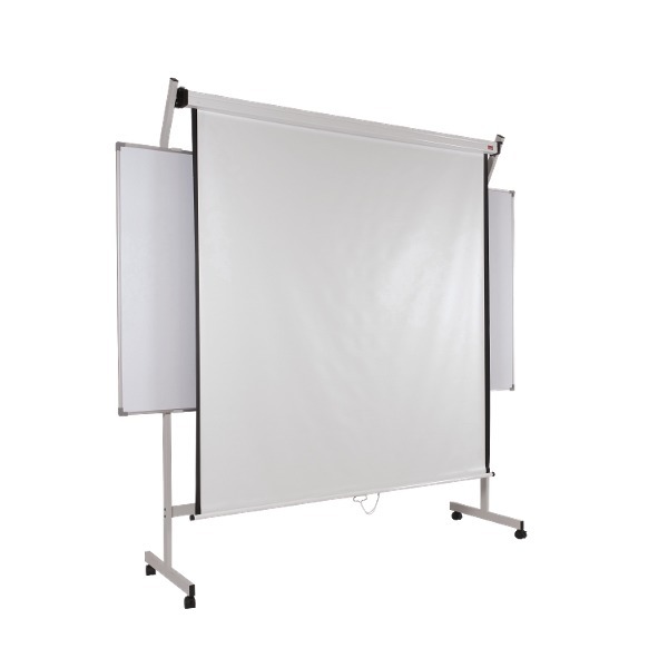 PRO WHITE 2IN1 WHITEBOARD/PROJECTOR SCREEN PRESENTATION STAND JJ