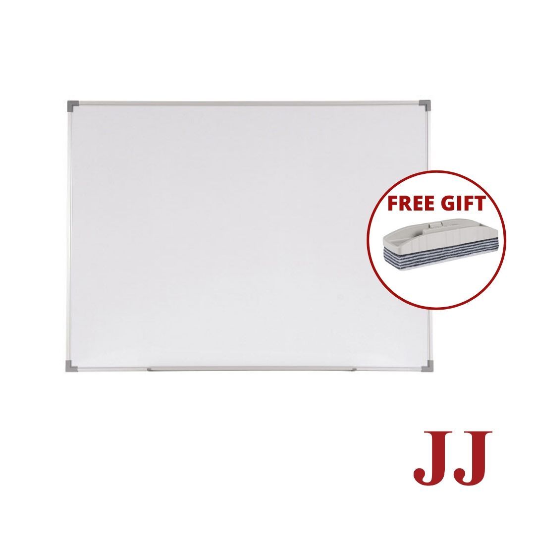 Aluminium Frame Magnetic Whiteboard Writing Board 90cm x 120cm / 3ft x 4ft  / 90 x 120 cm SM34 – JJ STATIONERY & SPORT EQUIPMENTS
