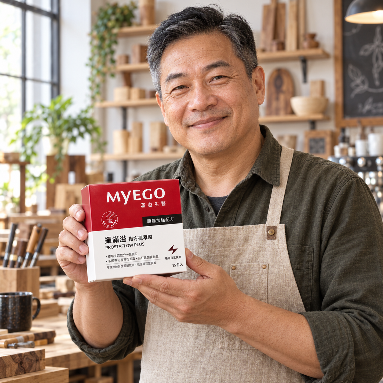 男性日常生活與 MyEGO 產品