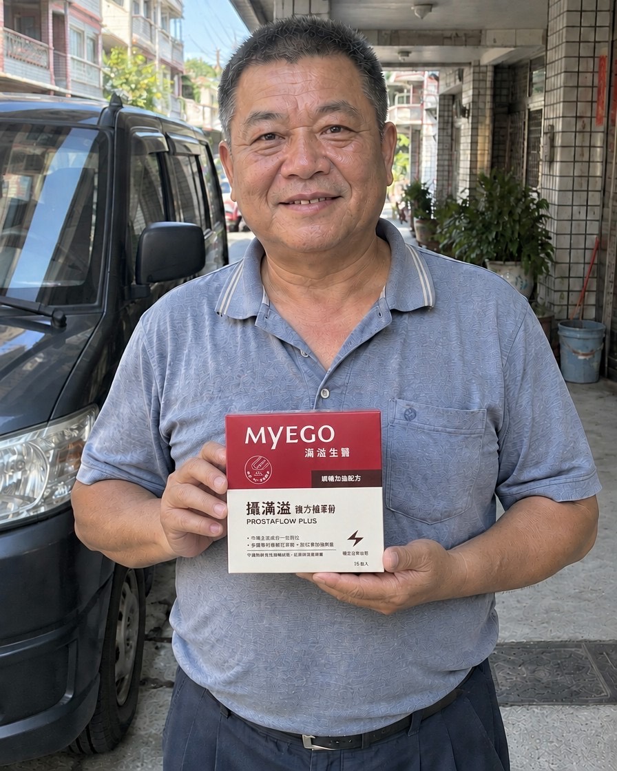 62歲分享者手持攝滿溢順暢加強產品