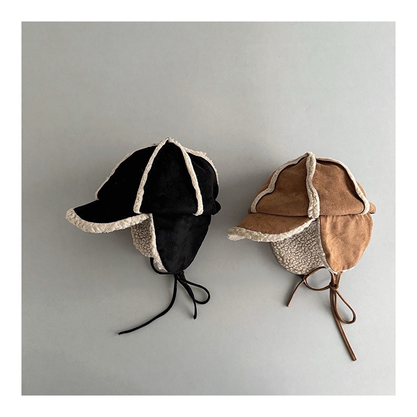 鹿皮絨飛行員帽2