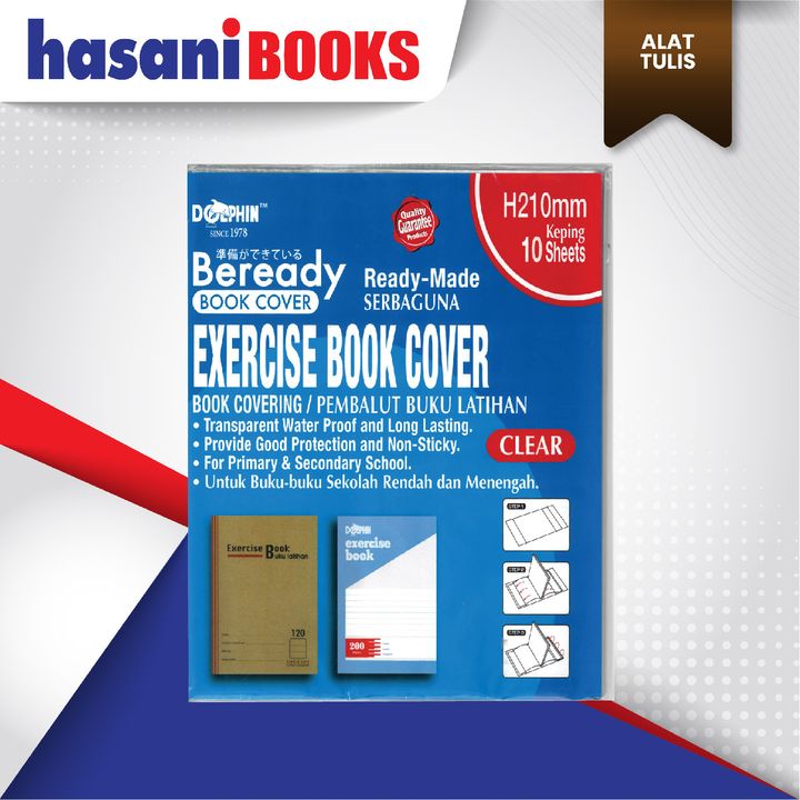 PEMBALUT BUKU EXERCISE BOOK DOLPHIN BIRU-01