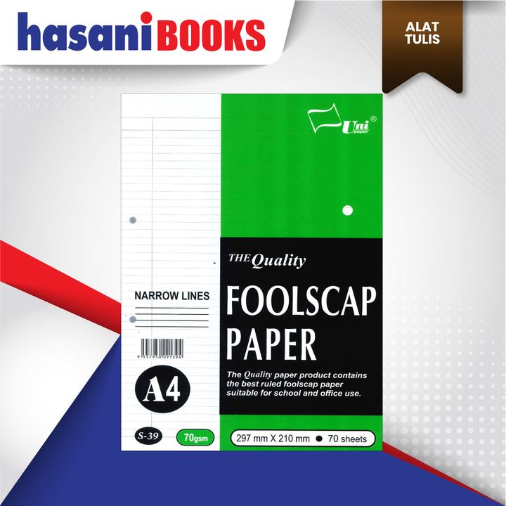 FOOLSCAP-PAPER-HIJAU-NARROW-LINE