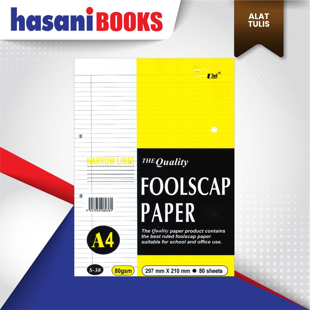 FOOLSCAP-PAPER-KUNING-NARROW-LINE