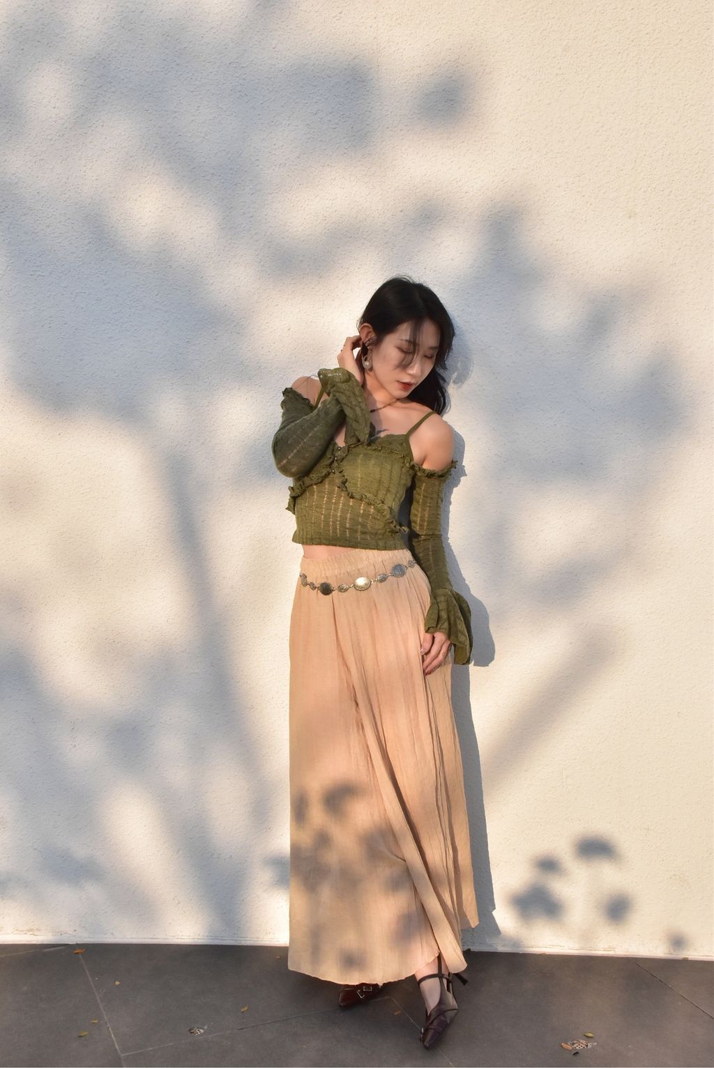 6201針織鏤空外套｜森林綠-8