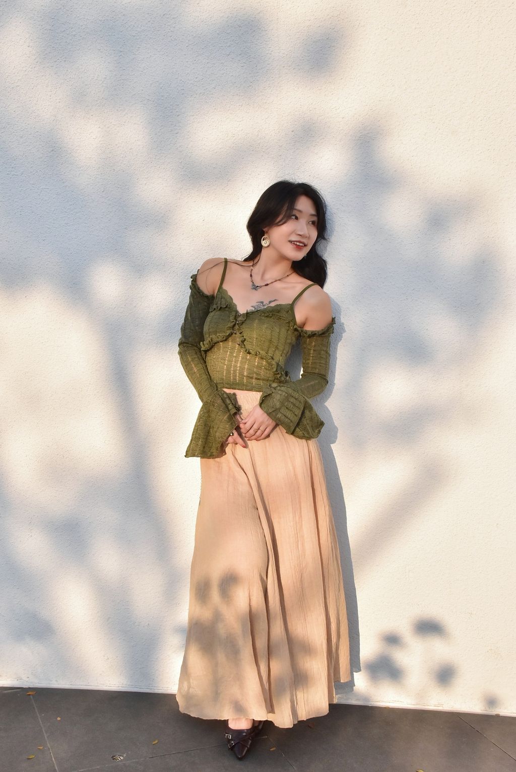 6201針織鏤空外套｜森林綠-1