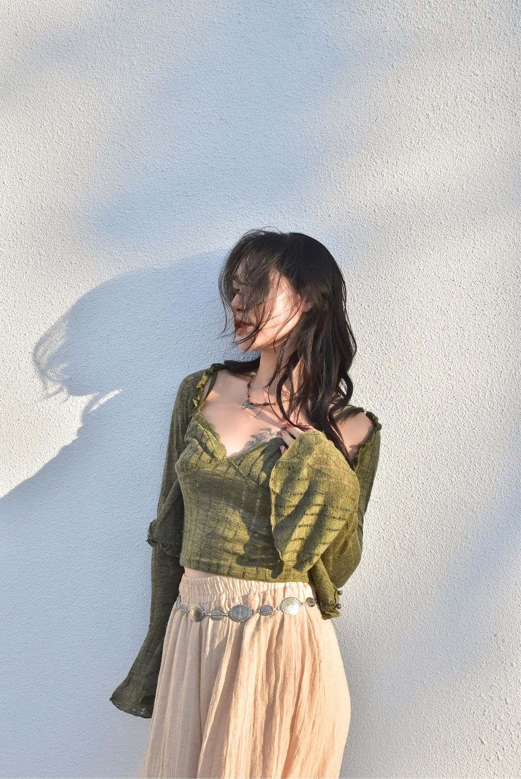 6201針織鏤空外套｜森林綠-2