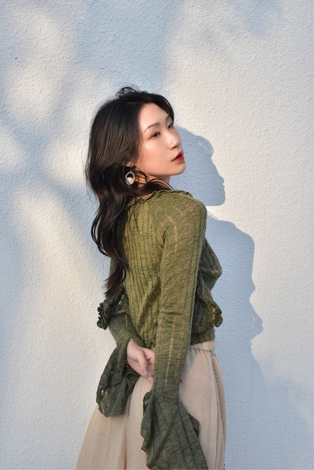 6201針織鏤空外套｜森林綠-3