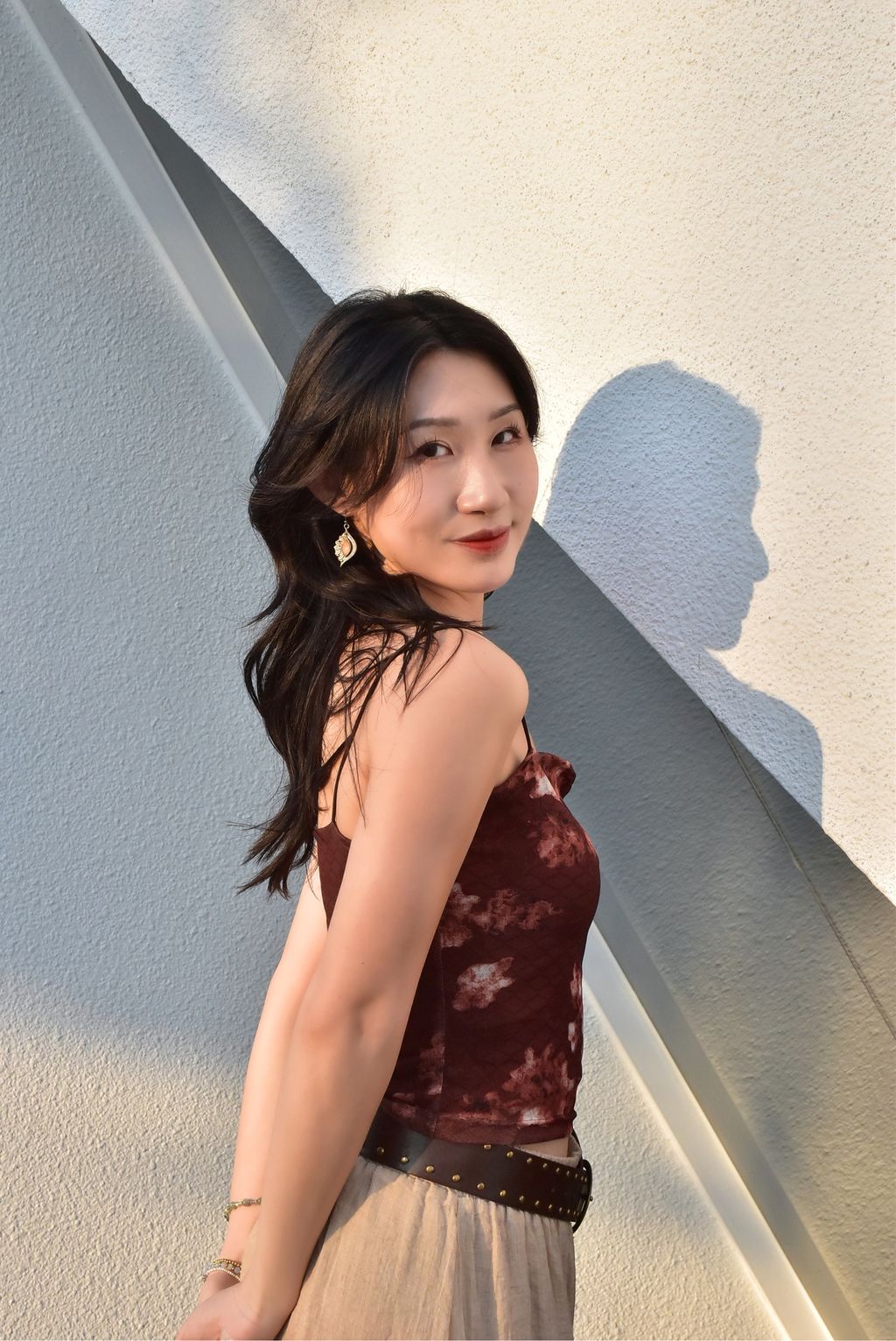 6204花卉印花網紗吊帶-7