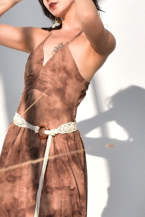 6309貝殼綁帶腰飾｜雪花白-3