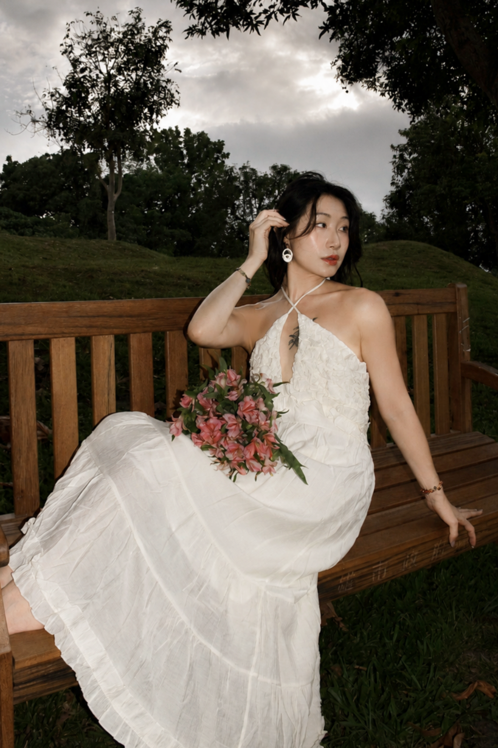 B119V領花苞仙女連身裙-2